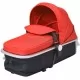 Детска/бебешка количка 2-в-1, алуминий, червено и черно