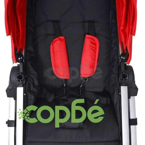 Бебешка количка 2 в 1 алуминиева червено и черно ➤ топ цена ➤ sorbe.bg