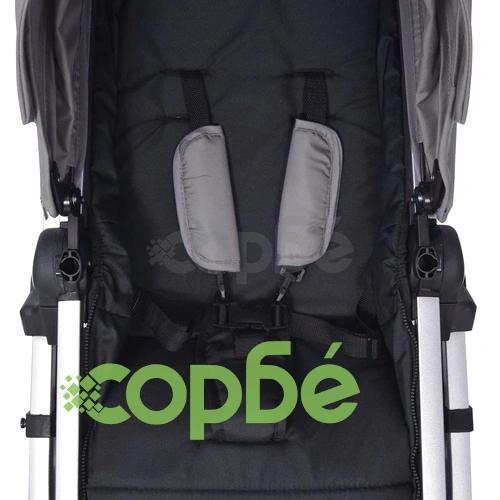 Детска/бебешка количка 2-в-1, алуминий, сиво и черно ➤ топ цена ➤ sorbe.bg