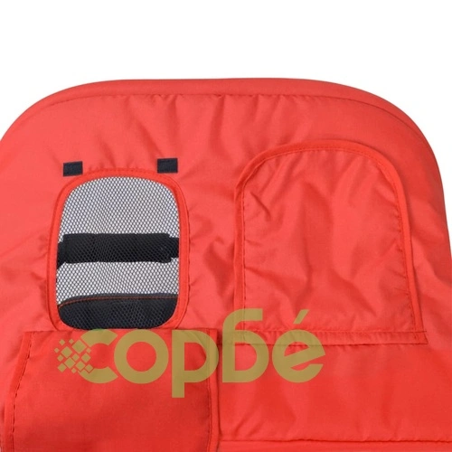 Бебешка количка за близнаци, стомана, червено и черно ➤ топ цена ➤ sorbe.bg