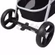 Бебешка количка 3-в-1, алуминиева, сиво и черно