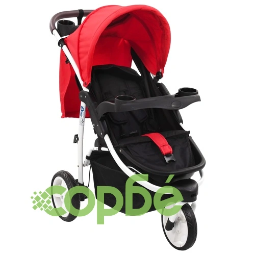 Бебешка количка триколка, червено и черно ➤ топ цена ➤ sorbe.bg