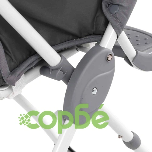 Високо бебешко столче за хранене, сиво и бяло ➤ топ цена ➤ sorbe.bg