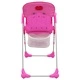 Високо бебешко столче за хранене, розово и сиво