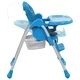 Високо бебешко столче за хранене, синьо и сиво 
