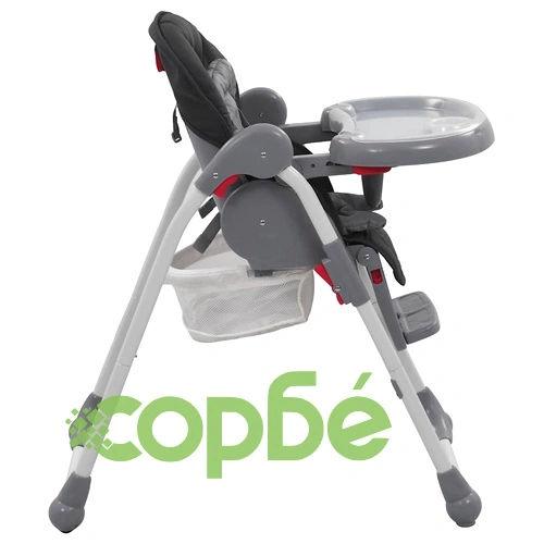 Високо бебешко столче за хранене, сиво ➤ топ цена ➤ sorbe.bg