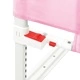 Ограничител за бебешко легло, розов, 140x25 см, плат