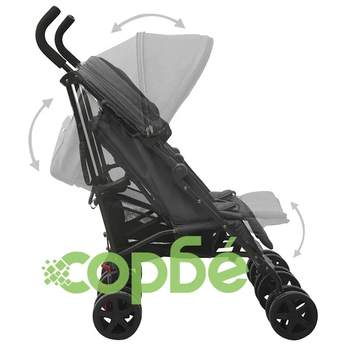 Количка за близнаци, антрацит, стомана ➤ топ цена ➤ sorbe.bg