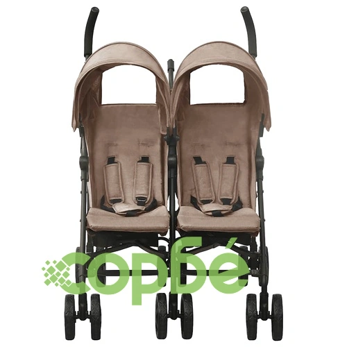 Количка за близнаци, таупе, стомана ➤ топ цена ➤ sorbe.bg