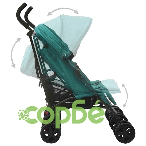 Количка за близнаци, зелена, стомана ➤ топ цена ➤ sorbe.bg