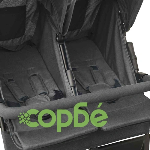 Количка за близнаци, антрацит, стомана  ➤ топ цена ➤ sorbe.bg