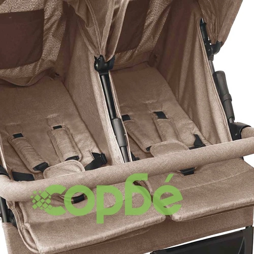 Количка за близнаци, таупе, стомана ➤ топ цена ➤ sorbe.bg
