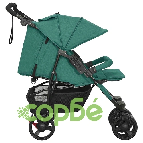 Количка за близнаци, зелена, стомана ➤ топ цена ➤ sorbe.bg