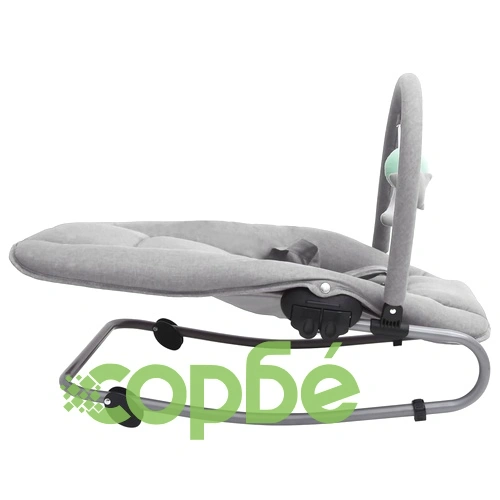 Бебешки шезлонг, светлосив, стомана ➤ топ цена ➤ sorbe.bg