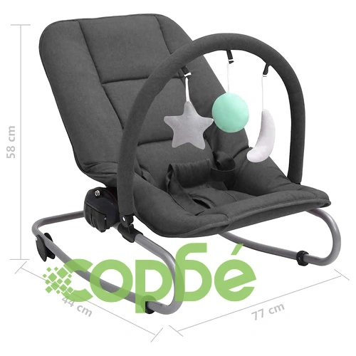 Бебешки шезлонг, антрацит, стомана ➤ топ цена ➤ sorbe.bg