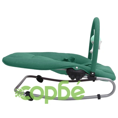 Бебешки шезлонг, зелен, стомана ➤ топ цена ➤ sorbe.bg