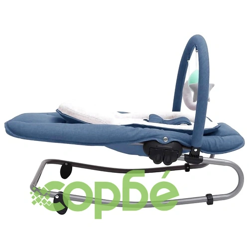 Бебешки шезлонг, тъмносин, стомана ➤ топ цена ➤ sorbe.bg