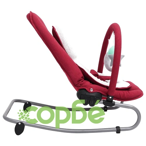 Бебешки шезлонг, червен, стомана ➤ топ цена ➤ sorbe.bg