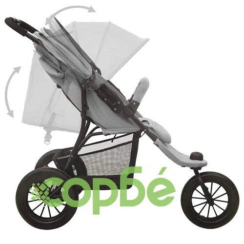Бебешка количка, светлосива, стомана ➤ топ цена ➤ sorbe.bg