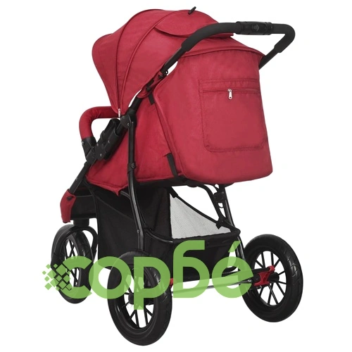 Бебешка количка, червена, стомана ➤ топ цена ➤ sorbe.bg