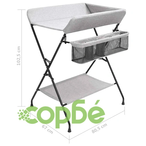 Маса за повиване, светлосива, желязо ➤ топ цена ➤ sorbe.bg