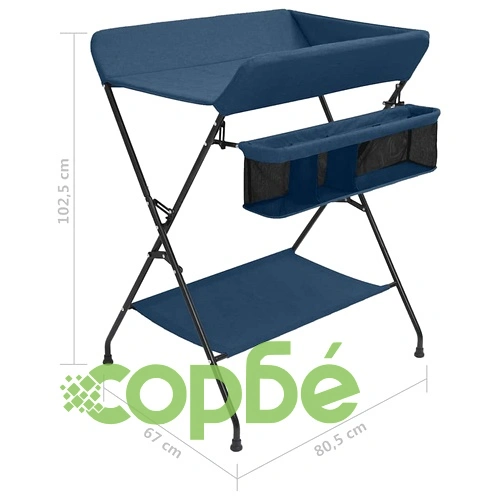 Маса за повиване, тъмносиня, желязо ➤ топ цена ➤ sorbe.bg