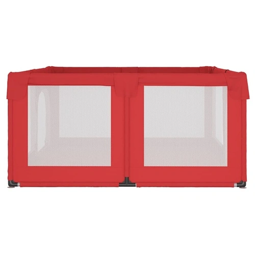 Бебешка кошара с 2 врати, червена, оксфорд текстил ➤ топ цена ➤ sorbe.bg