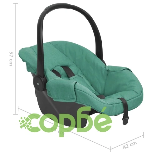Бебешко столче за кола, зелено, 42x65x57 см ➤ топ цена ➤ sorbe.bg