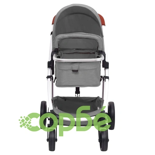 Бебешка количка 3-в-1, светлосива, алуминий ➤ топ цена ➤ sorbe.bg