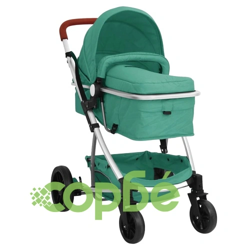 Бебешка количка 3-в-1, зелена, алуминий ➤ топ цена ➤ sorbe.bg