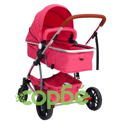 Бебешка количка 2-в-1, червена, алуминий ➤ топ цена ➤ sorbe.bg