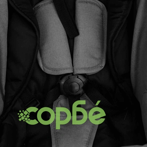 Бебешка количка 3-в-1, светлосиво и черно, стомана ➤ топ цена ➤ sorbe.bg