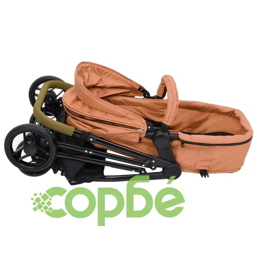 Бебешка количка 3-в-1, таупе и черно, стомана ➤ топ цена ➤ sorbe.bg