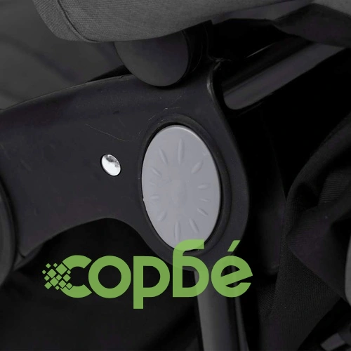 Количка за близнаци, тъмносива, стомана ➤ топ цена ➤ sorbe.bg