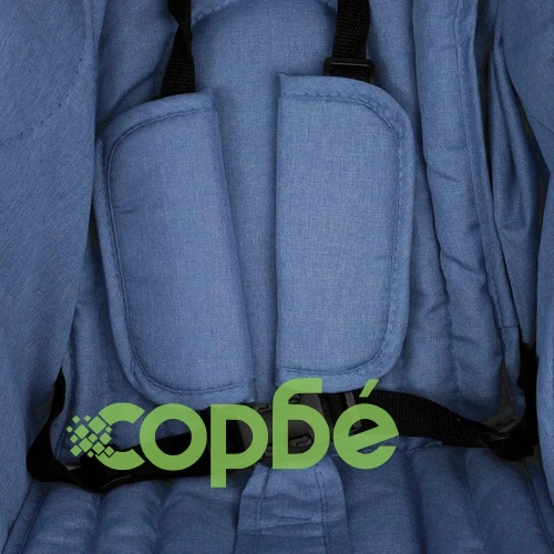 Количка за близнаци, тъмносиня, стомана ➤ топ цена ➤ sorbe.bg