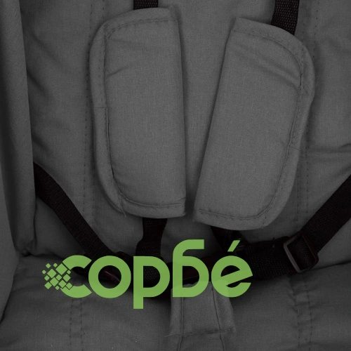 Бебешка количка триколка, тъмносиво и черно, стомана ➤ топ цена ➤ sorbe.bg