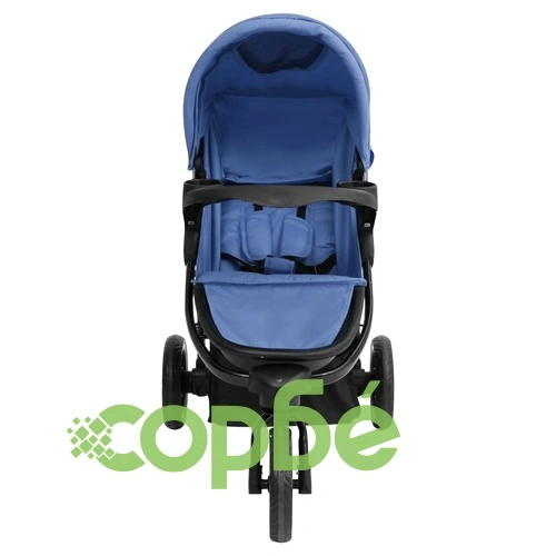 Бебешка количка триколка, нейви синьо и черно, стомана ➤ топ цена ➤ sorbe.bg