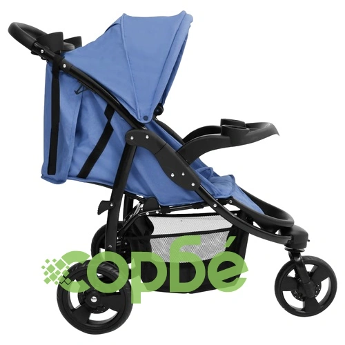 Бебешка количка триколка, нейви синьо и черно, стомана ➤ топ цена ➤ sorbe.bg