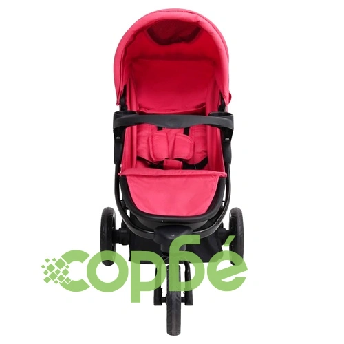 Бебешка количка триколка, червено и черно, стомана ➤ топ цена ➤ sorbe.bg