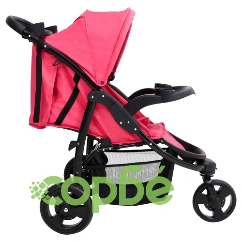 Бебешка количка триколка, червено и черно, стомана ➤ топ цена ➤ sorbe.bg