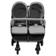 Количка за близнаци, светлосиво и черно, стомана