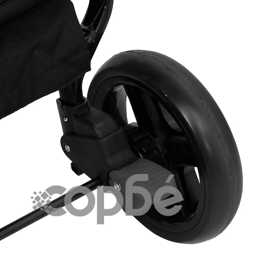 Количка за близнаци, тъмносиво и черно, стомана ➤ топ цена ➤ sorbe.bg