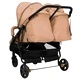 Количка за близнаци, таупе и черно, стомана