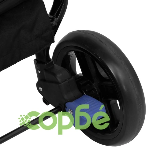 Количка за близнаци, нейви синьо и черно, стомана ➤ топ цена ➤ sorbe.bg