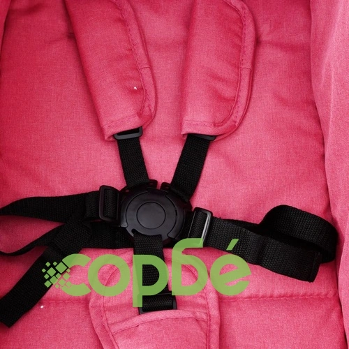 Бебешка количка за близнаци, червено и черно, стомана ➤ топ цена ➤ sorbe.bg