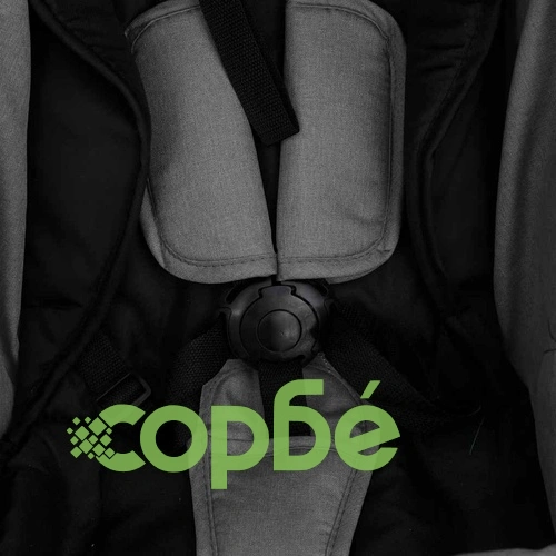 Бебешка количка 2-в-1, светлосива, стомана ➤ топ цена ➤ sorbe.bg