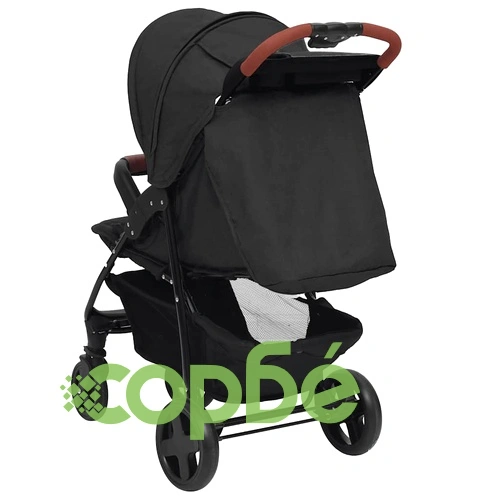 Бебешка количка 2-в-1, антрацит, стомана ➤ топ цена ➤ sorbe.bg