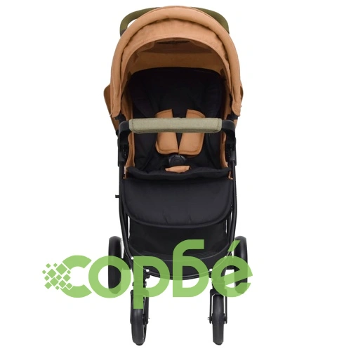 Бебешка количка 2-в-1, таупе, стомана ➤ топ цена ➤ sorbe.bg