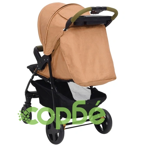 Бебешка количка 2-в-1, таупе, стомана ➤ топ цена ➤ sorbe.bg