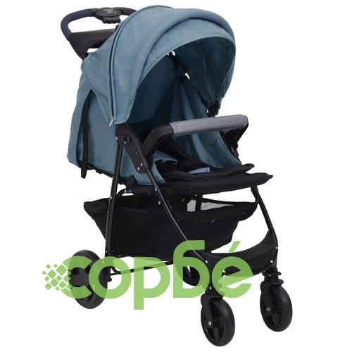 Бебешка количка 2-в-1, морскосиня, стомана ➤ топ цена ➤ sorbe.bg